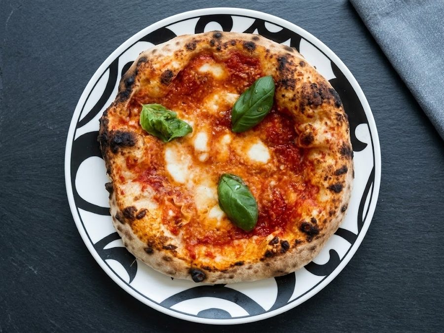 Wood-fired style margherita pizza